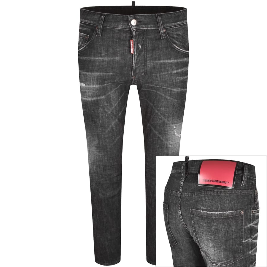 DSQUARED2　ディースクエアード2 Sketer　Jean　ブラック　42 DSQUARED2 Skater Slim Fit Jeans Black | Mainline Menswear